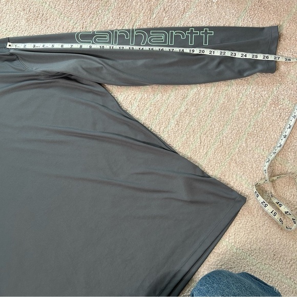 Carhartt Men's Gray Long Sleeve Force Sun Defender Shirt Size 2XL - Picture 9 of 13